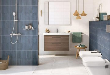 carrelage salle de bain bleu